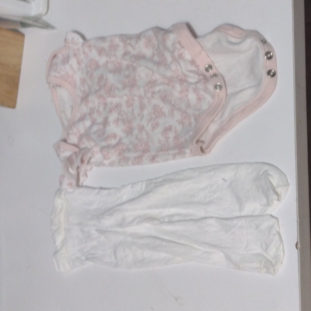 Three to six months baby onesie plus baby tights